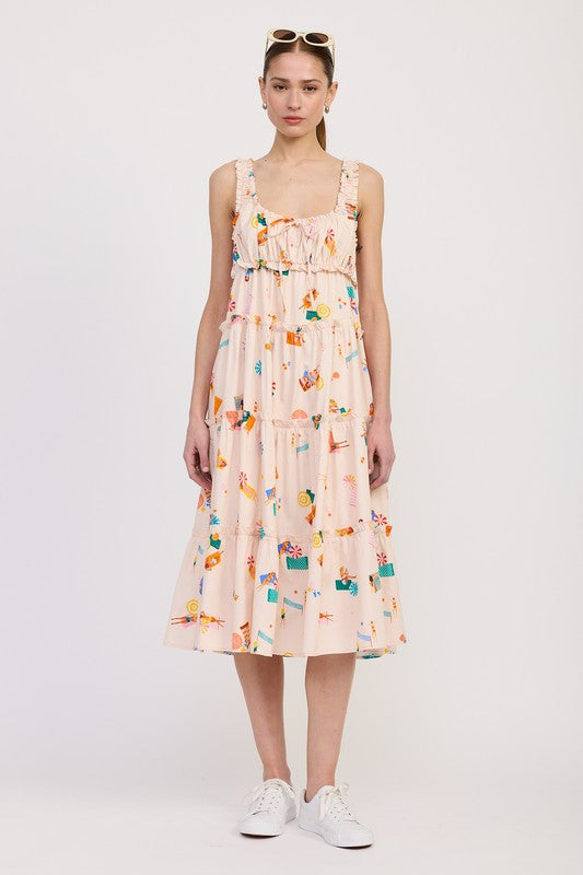 Emory Park | Babydoll Poplin Maxi Dress