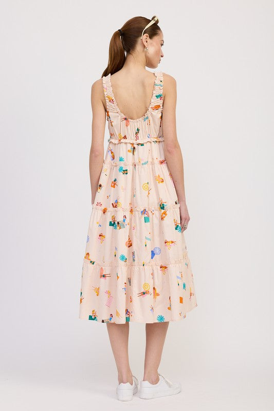 Emory Park | Babydoll Poplin Maxi Dress