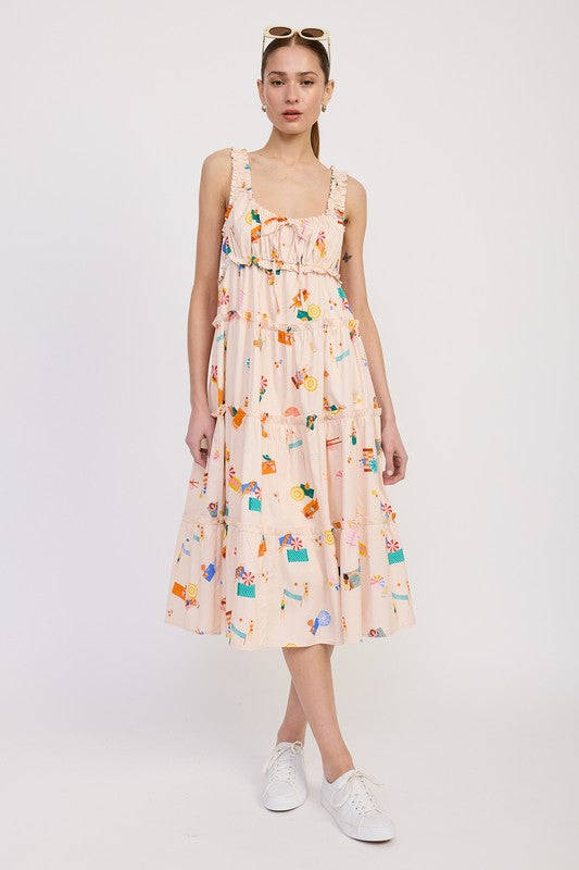 Emory Park | Babydoll Poplin Maxi Dress