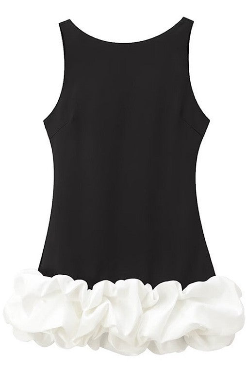 Miss Sparkling Ruffle Trim Dress
