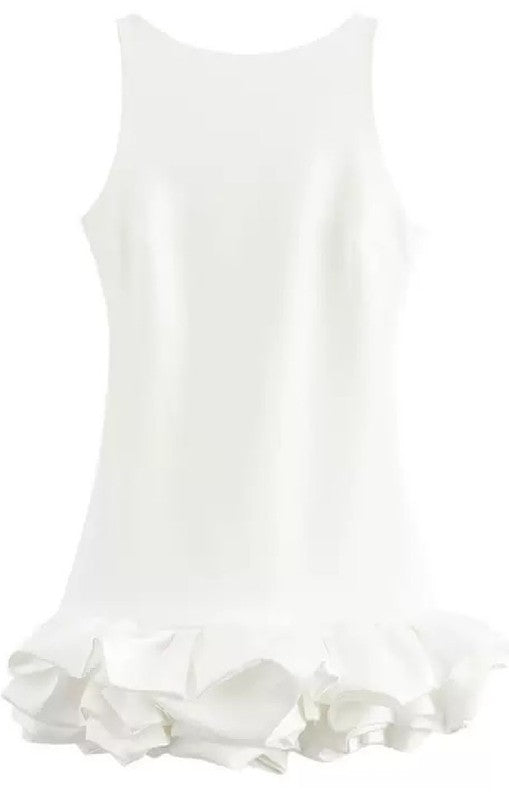 Miss Sparkling Ruffle Trim Dress