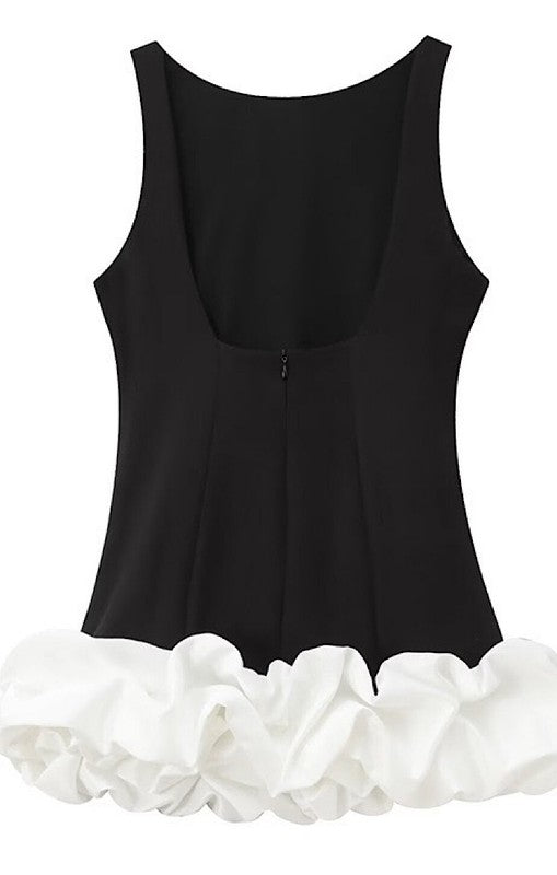 Miss Sparkling Ruffle Trim Dress