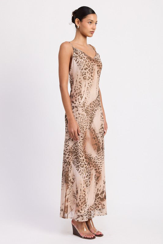 Emory Park Neck Slip Dress with Open Back