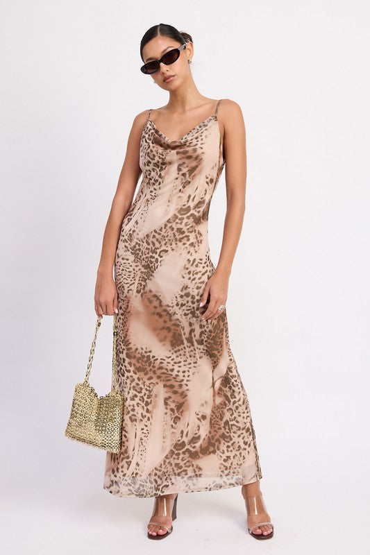 Emory Park Neck Slip Dress with Open Back