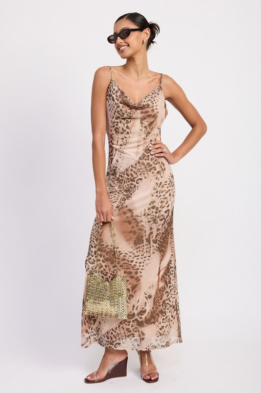 Emory Park Neck Slip Dress with Open Back