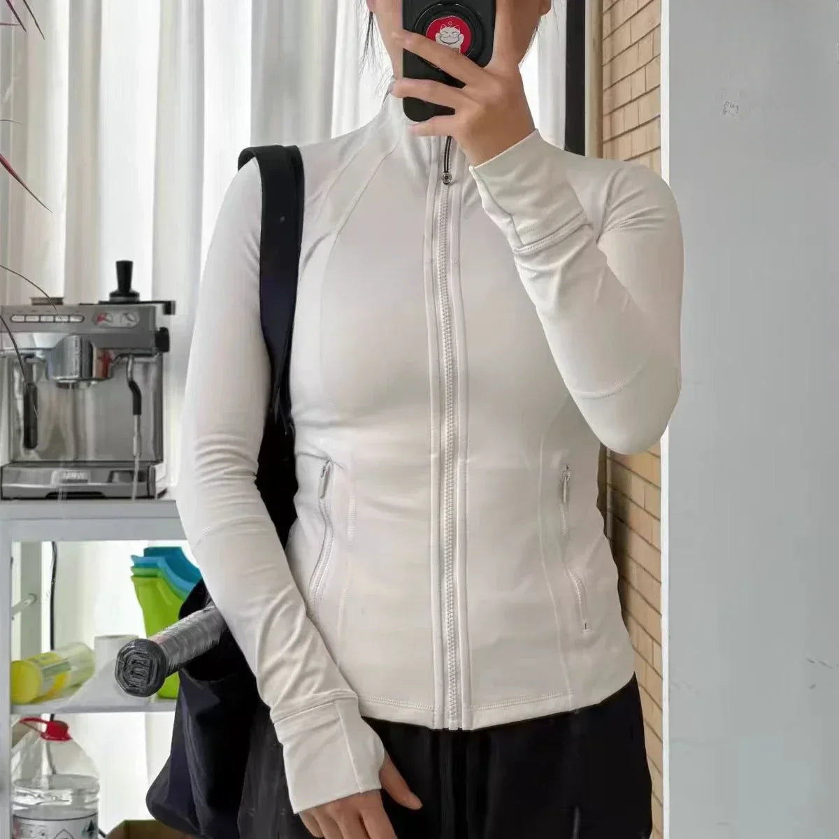 Lemon Cropped Defines Women Jacket Fashion Tight-fitting Thin Sportswear Training Running Gym Yoga Solid Color Cardigan Jacket