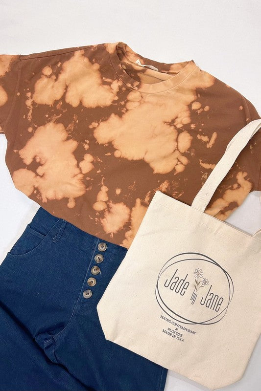 Fabina Print Washed T- Shirt - PLUS