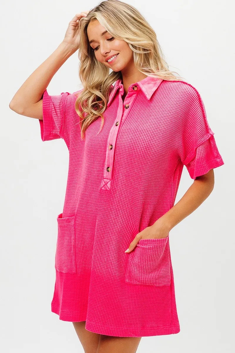 BiBi Dip Dye Mineral Washed Knit Dress