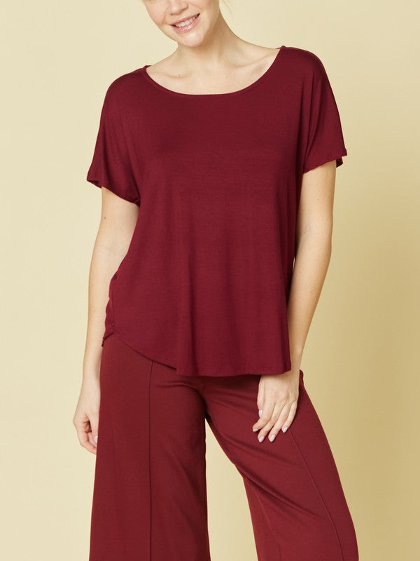 Fabina Bamboo Casual Dolman Sleeve Top