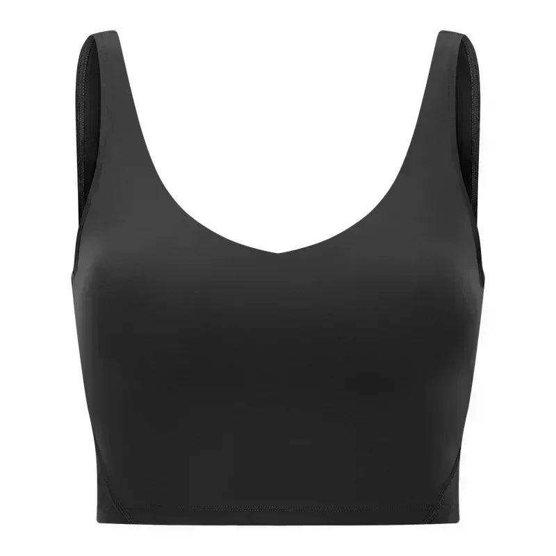 Lemon Light Support Women Cropped Length Tank Top Four-way Stretch Built-in Shelf Vest Yoga Shirt Feels Weightless Sport Bra