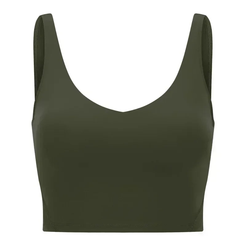 Lemon Light Support Women Cropped Length Tank Top Four-way Stretch Built-in Shelf Vest Yoga Shirt Feels Weightless Sport Bra