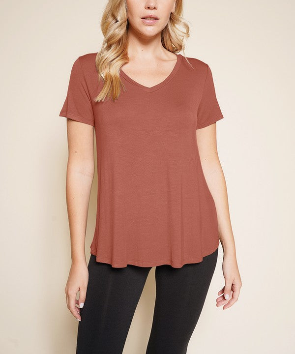 Fabina Bamboo Classic V-Neck Top