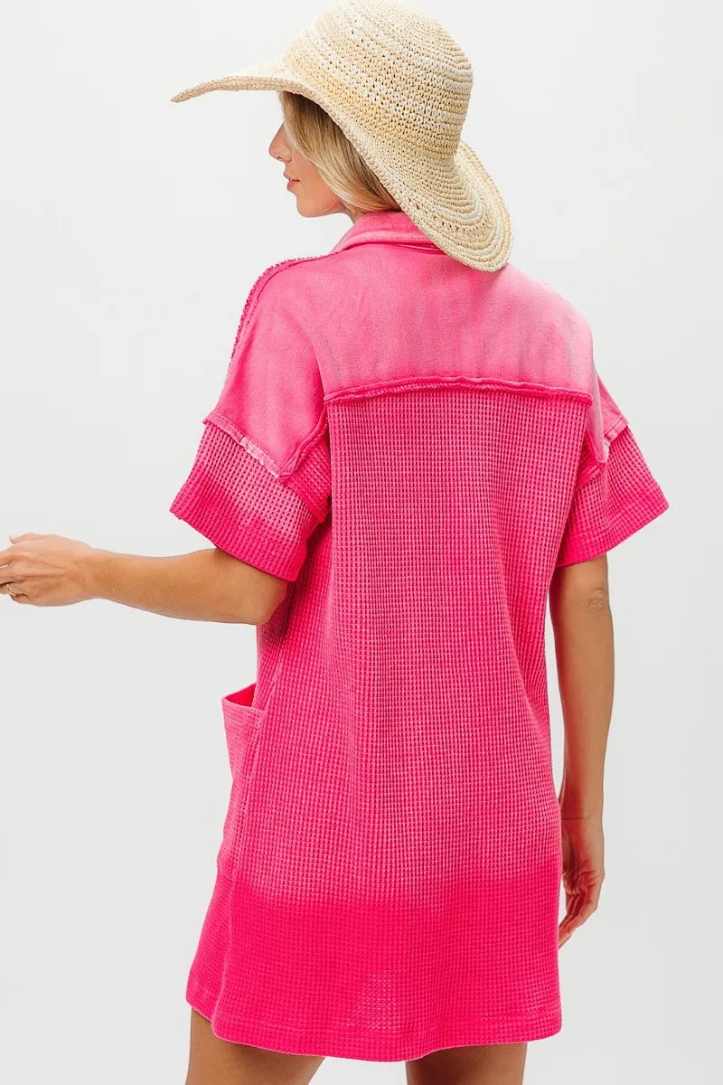 BiBi Dip Dye Mineral Washed Knit Dress