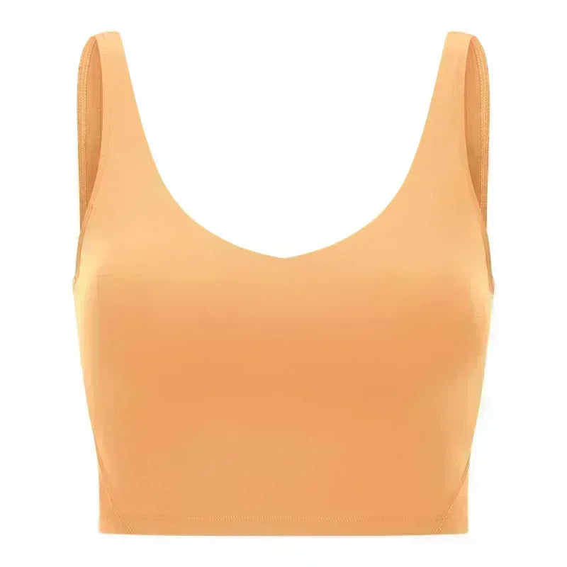 Lemon Light Support Women Cropped Length Tank Top Four-way Stretch Built-in Shelf Vest Yoga Shirt Feels Weightless Sport Bra