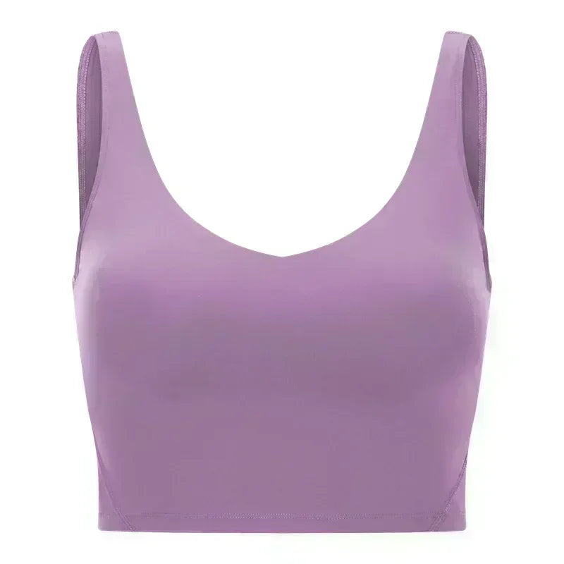 Lemon Light Support Women Cropped Length Tank Top Four-way Stretch Built-in Shelf Vest Yoga Shirt Feels Weightless Sport Bra