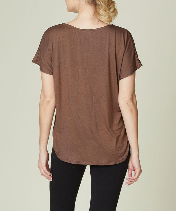 Fabina Bamboo Casual Dolman Sleeve Top