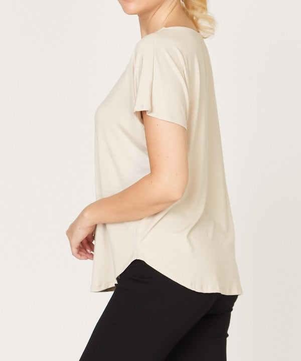 Fabina Bamboo Casual Dolman Sleeve Top