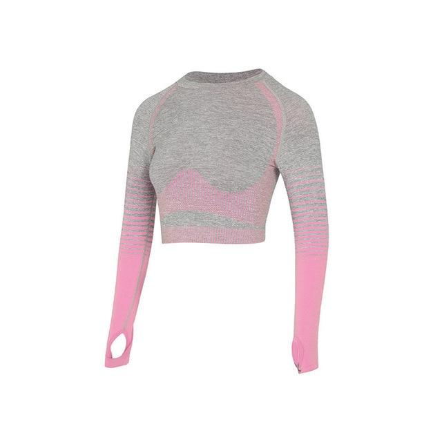 Womens Seamless Yoga Set Long Sleeve