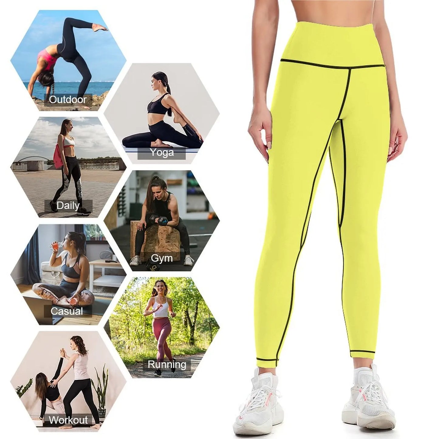 422. Laser Lemon Leggings flared Pants sport Womens Leggings