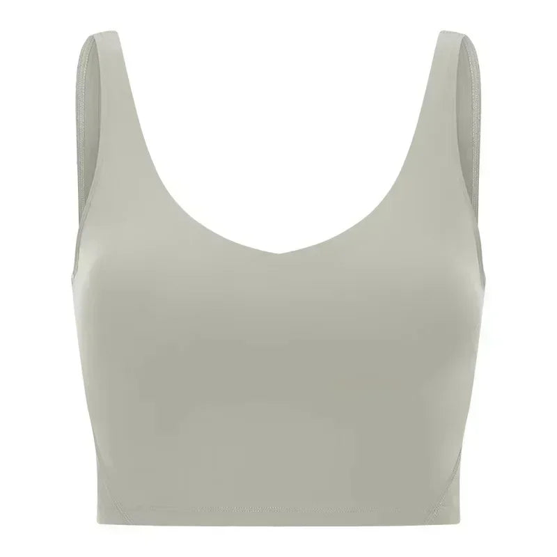 Lemon Light Support Women Cropped Length Tank Top Four-way Stretch Built-in Shelf Vest Yoga Shirt Feels Weightless Sport Bra