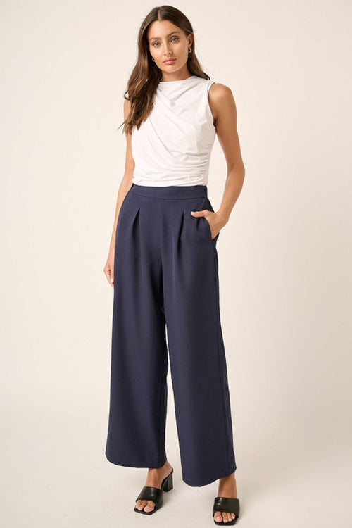 Mittoshop Inverted Pleat Detail Wide Leg Pants