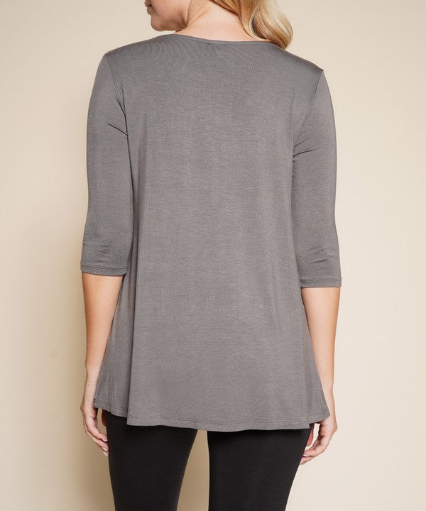 Fabina Bamboo Elbow Length Tunic