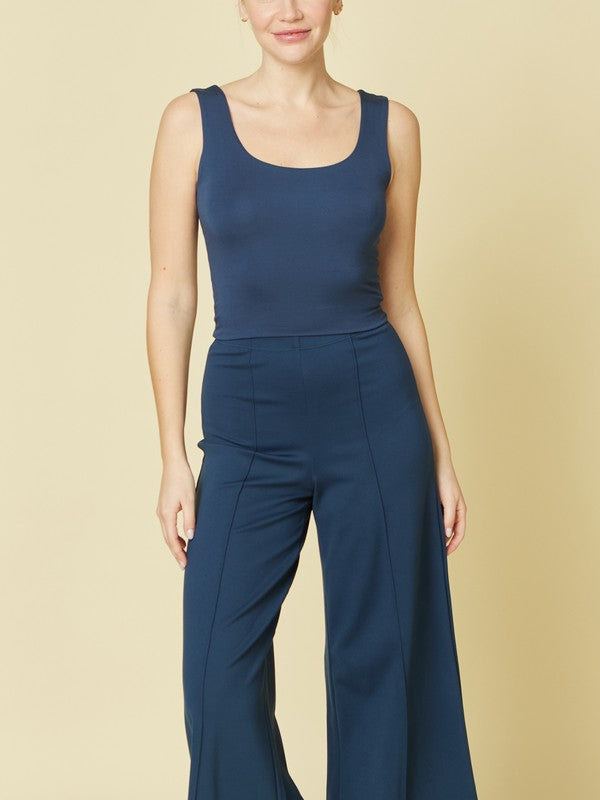 Fabina Bamboo Double Layer Crop Tank