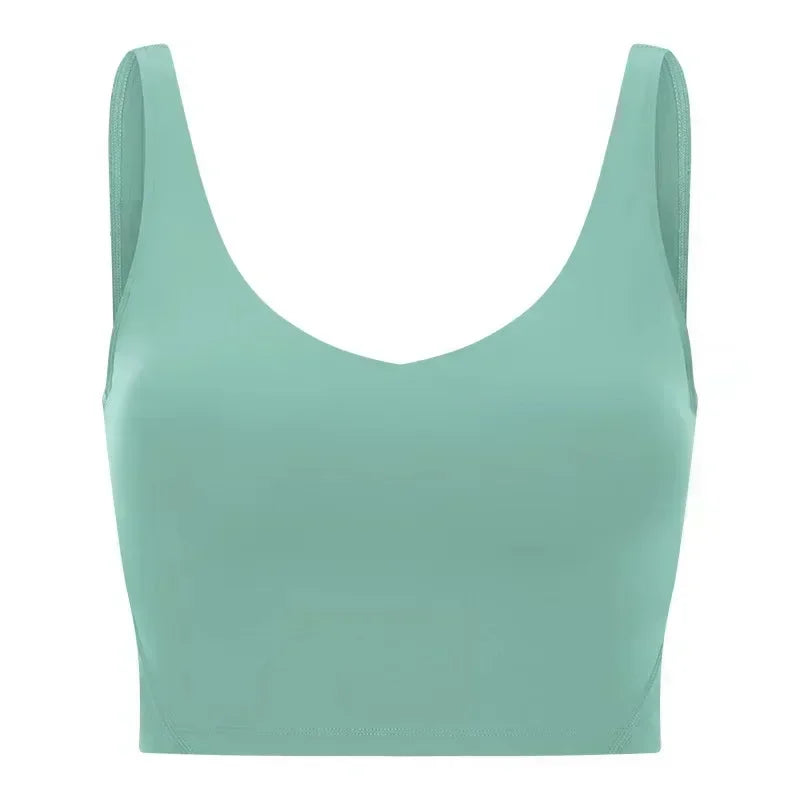 Lemon Light Support Women Cropped Length Tank Top Four-way Stretch Built-in Shelf Vest Yoga Shirt Feels Weightless Sport Bra