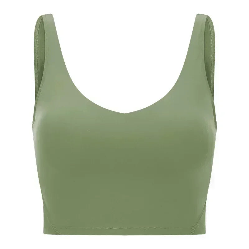 Lemon Light Support Women Cropped Length Tank Top Four-way Stretch Built-in Shelf Vest Yoga Shirt Feels Weightless Sport Bra