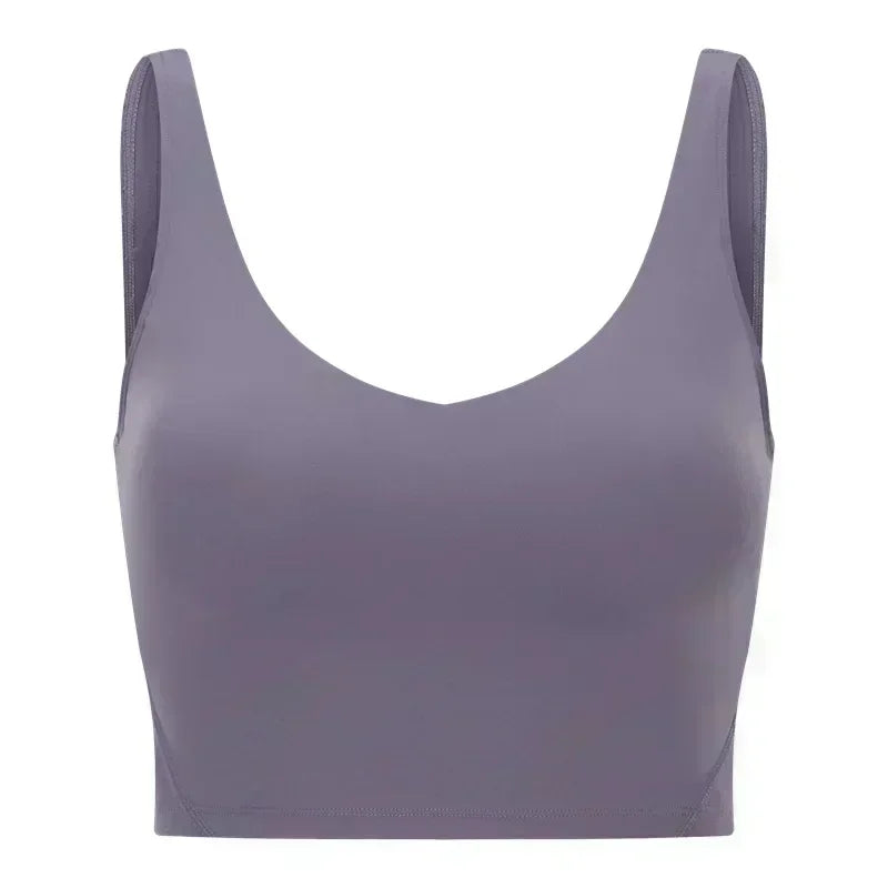 Lemon Light Support Women Cropped Length Tank Top Four-way Stretch Built-in Shelf Vest Yoga Shirt Feels Weightless Sport Bra