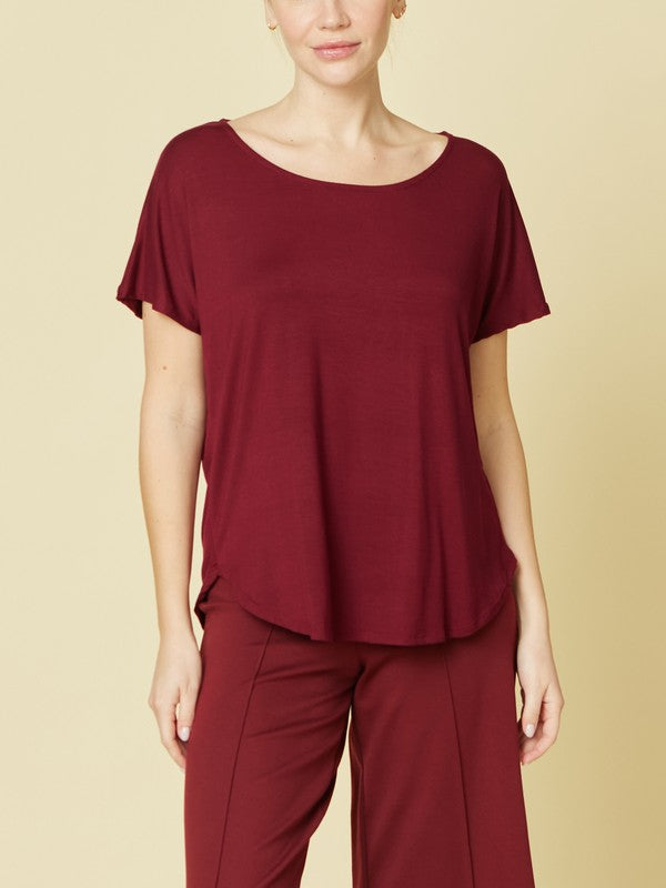 Fabina Bamboo Casual Dolman Sleeve Top