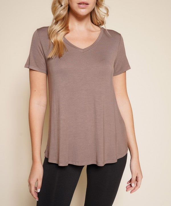 Fabina Bamboo Classic V-Neck Top